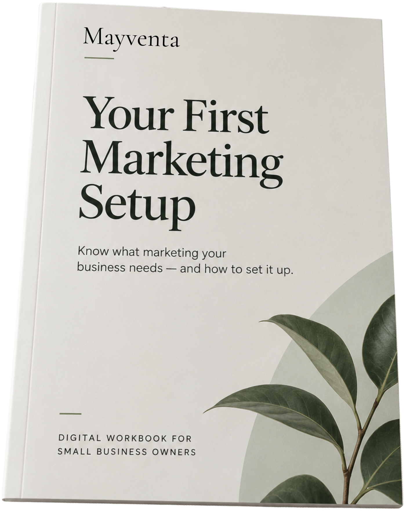 Your First Marketing Setup workbook